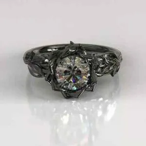 Authentic The Ethereal Lotus: Midnight Bloom Engagement Ring
