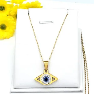 Authentic Radiant Amulet of the Azure Gaze - Gold-Plated Evil Eye Talisman