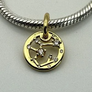 Authentic Sagittarius Celestial Archer Talisman of 14k Gold and Fire