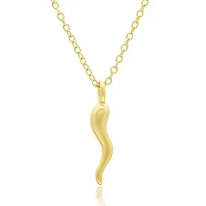 Authentic Cornicello's Gentle Blessing: 18K Gold Plated Italian Horn Necklace