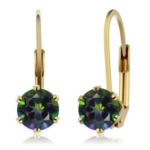 Authentic Sunlit Topaz: Leverback Earrings of Golden Protection
