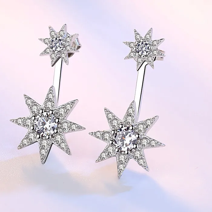 Authentic Celestial Starlight Dual-Aspect Moissanite Amulets - Cosmic Alignment Ear Ornaments