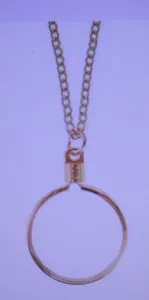 Authentic MEDALLION HOLDER - GOLD PLATED - 24 OR 30 INCH CHAIN
