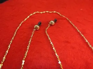 Authentic Celestial Vision Keeper – 24‑inch 14K Gold‑Plated Eyeglass Chain