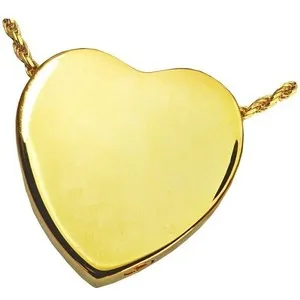 Authentic Golden Sanctuary Heart Cremation Urn Pendant