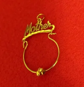 Authentic Sacred Maternal Embrace: 14KT Gold Plated Mother Charm Holder Pendant