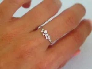 Authentic Celestial Sweetness: Gold-Plated Anniversary Ring of Light