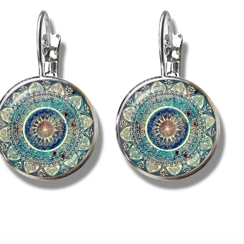 Authentic Mandala of the Inner Cosmos Stud Earrings