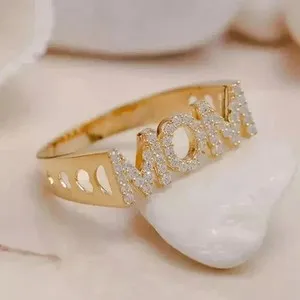 Authentic Radiant Mother's Embrace: 2‑Carat Lab‑Forged Diamond Ring in Golden Aura