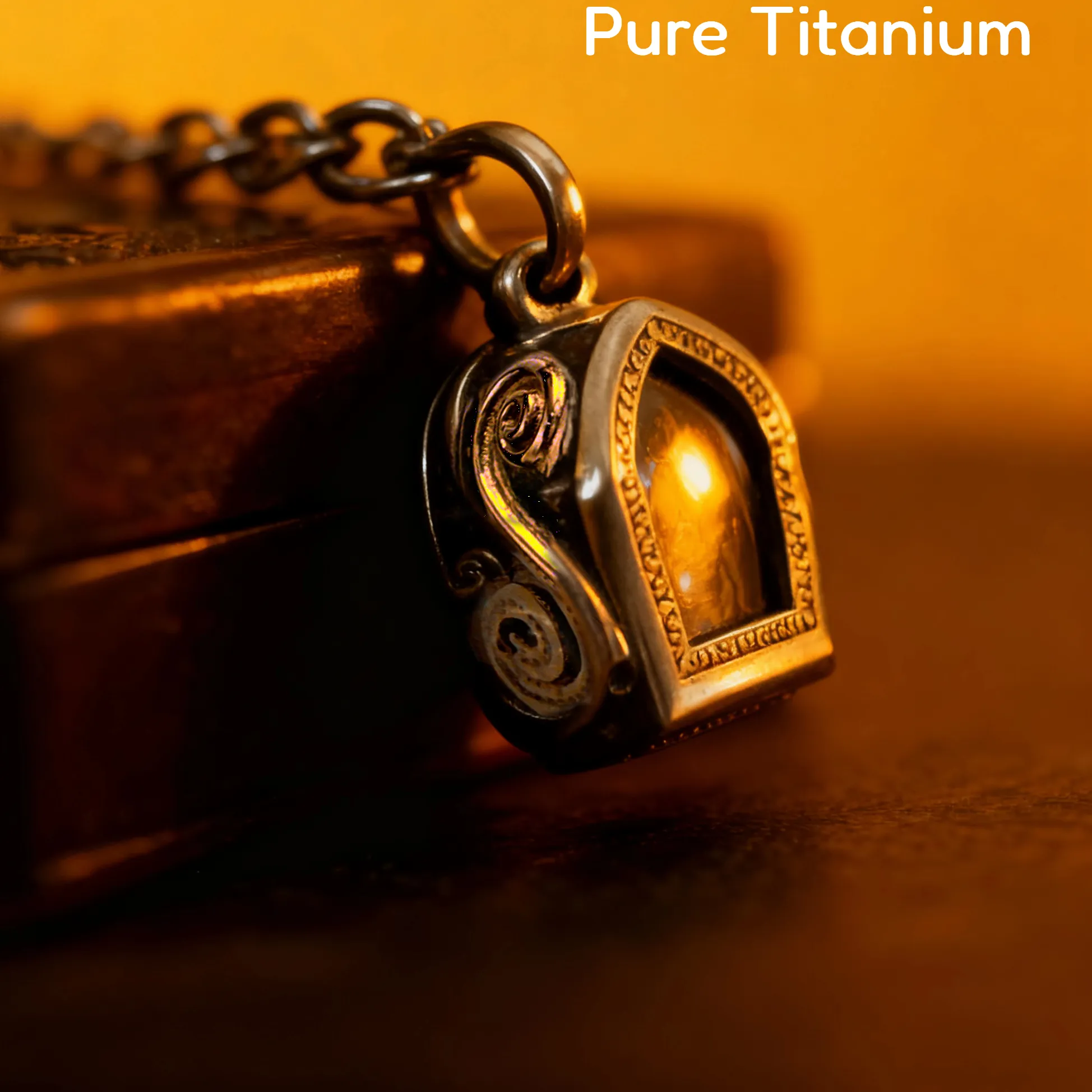 Authentic The Sacred Vessel of Infinite Stillness: Titanium Gua Hu Shrine Pendant