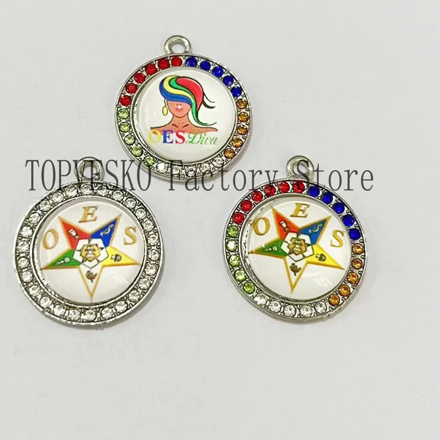 Authentic 10pcs Shrine Mason order of the eastern star OES charm fit Jewerly Bracelet keychain Earring accessory