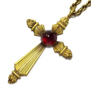 Authentic The Gilded Reliquary Cross: A 1960s Vision of Celestial Radiance