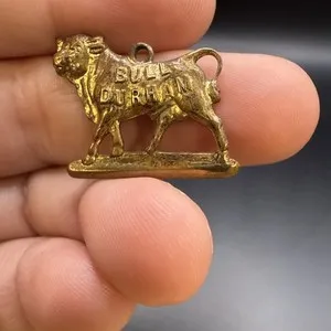 Authentic Vintage Pocket Watch Fob Charm Pendant BULL DURHAM Tobacco 14k Gold Plated