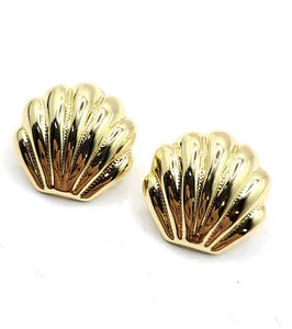 Authentic Shashi La Conchiglia: Enchanted Shell Earrings in 14K Gold