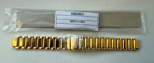 Authentic Genuine Seiko Gold Plated Watch 16mm Bracelet Band M0V5112K0 6G28-00R0 SRK028P1