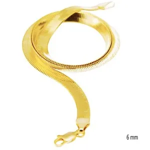 Authentic Mens Womens 14k Gold Plated 4 5 6 7 9 11 14mm / 20" 24" 30" Herringbone Chain