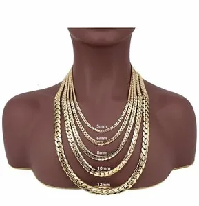 Authentic The Gilded Conduit: Radiant 14K Gold-Plated Miami Cuban Link Chain and Bracelet