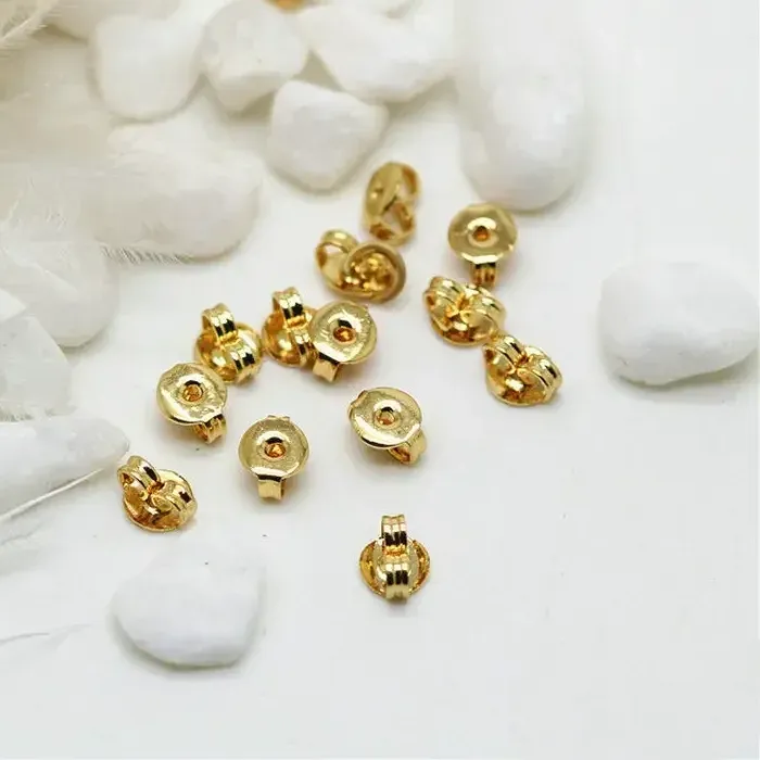 Authentic Celestial Anchors: Sacred Gold-Plated Earring Keepers