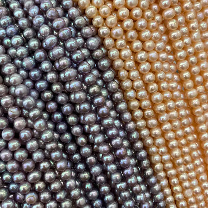 Authentic Ethereal Amethyst Whispers: Natural Freshwater Purple Pearl Strands