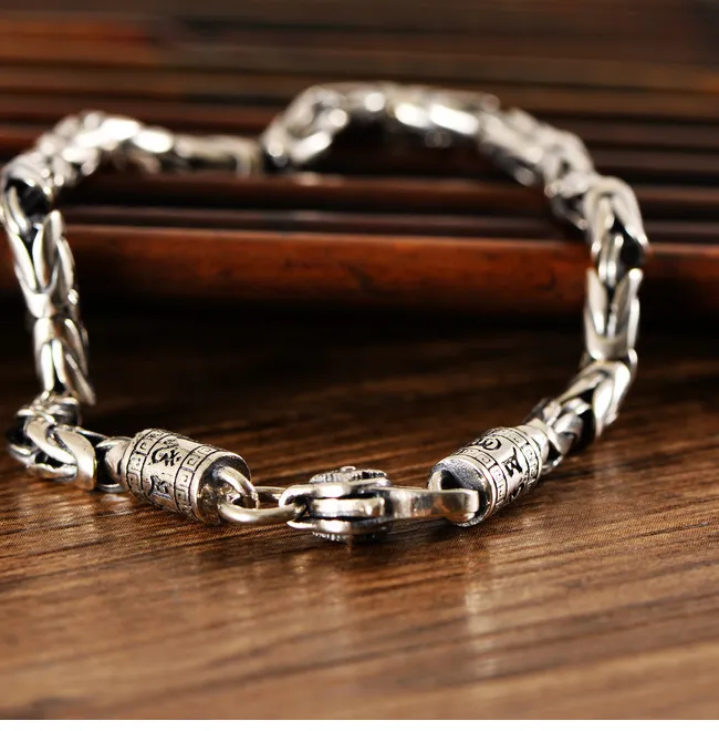 Authentic Bracelet Vajra 925 Thai Silve Doing Old Trend Personality Neutral High Jewelry