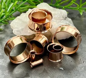 Authentic Celestial Rose Gold Portal Gauges - Sacred Geometry Ear Adornments