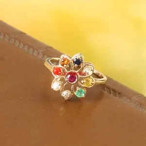 Authentic Celestial Navaratna Harmony Ring - Sacred Nine-Gemstone Astral Alignment Amulet