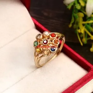 Authentic Celestial Harmony Navaratna Sacred Geometry Ring