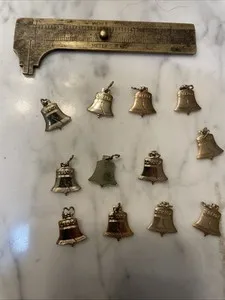 Authentic The Duodecimal Echoes of Liberty: Twelve Vintage Gold-Plated Charms