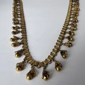 Authentic The Golden Blossom Symphony Belly Dancing Bell Necklace