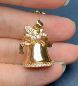 Authentic The Golden Resonance Bell: 1Ct Round Moissanite Talisman