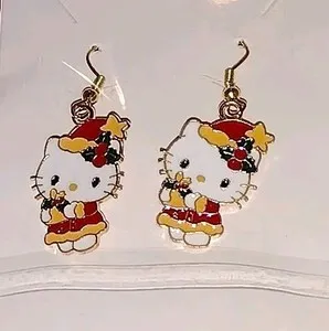 Authentic The Golden Chime of Holiday Grace Dangle Earrings