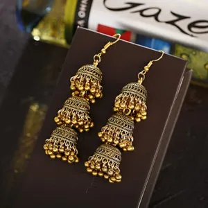 Authentic Celestial Chimes: The Sacred Jhumka Bell Earrings