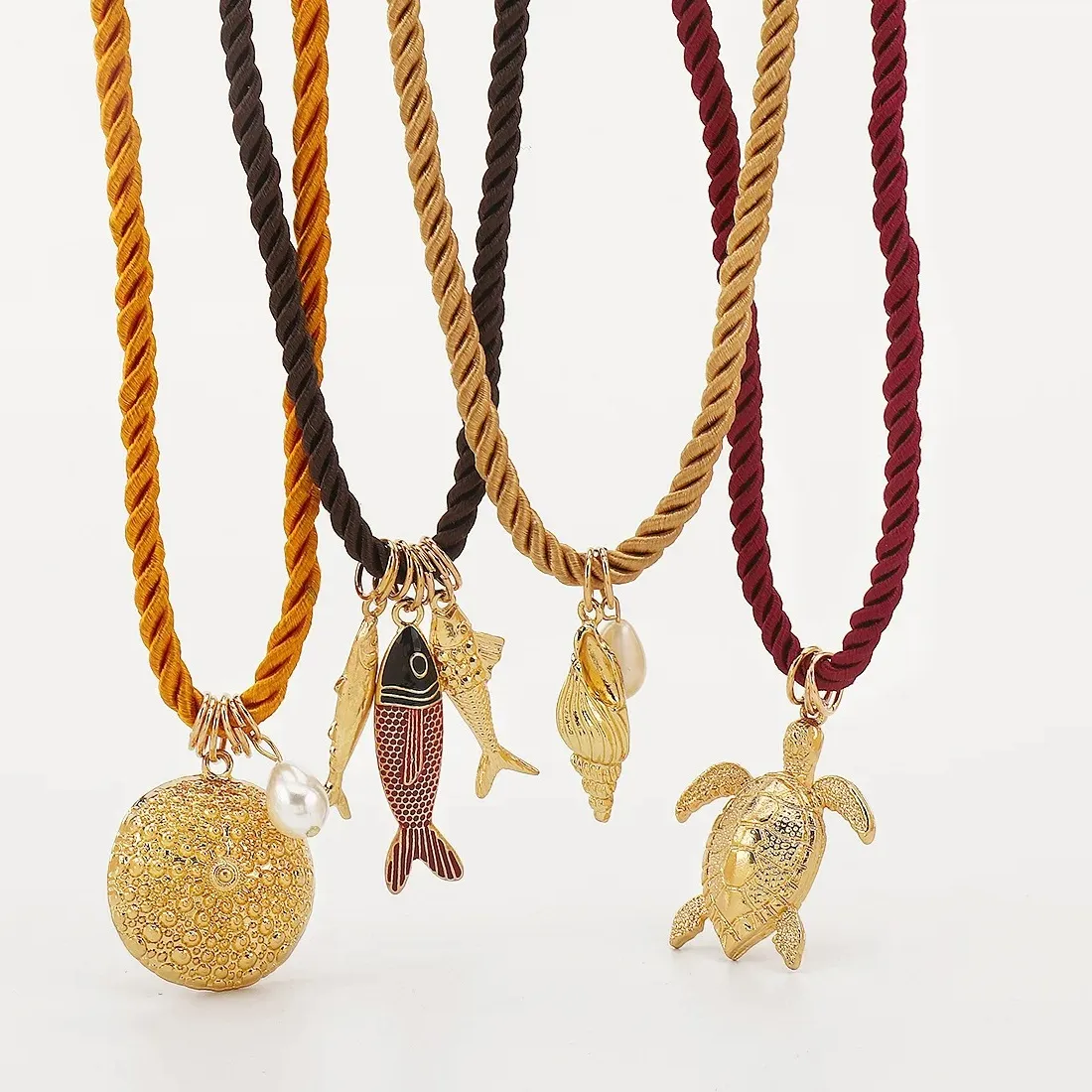 Authentic Talisman of the Abyssal Tides Hand-Woven Ocean Pendant