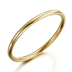 Authentic 18ct Heavy Yellow Gold Plated Classic Heavy & Solid Golf Bangle - USA Made