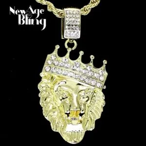 Authentic Mane of Protection: 14k Gold Plated Lion Crown Pendant