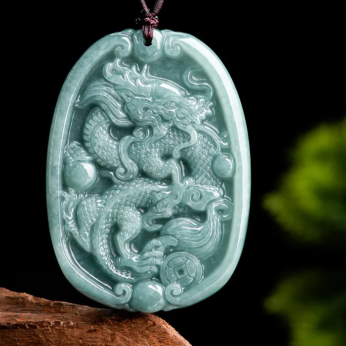 Authentic Dragon's Guardianship: Majestic Jade Pendant for Protection and Prosperity