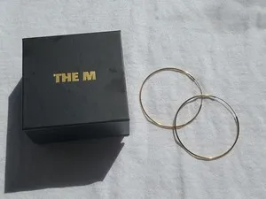 Authentic Moonlit Whispers: 14K Gold Hoop Earrings of Protective Radiance