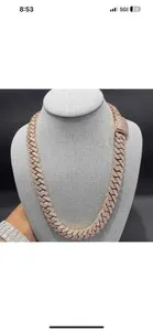 Authentic The Crimson Radiance Cuban Link Chain in Rose Gold Plate