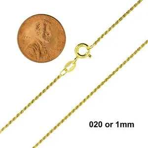Authentic Celestial Gold‑Plated Rope Chain: 925 Silver Necklace – All Sizes