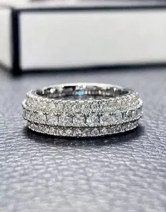Authentic Eternal Bond of Love: 14K White Gold Plated Eternity Band Ring