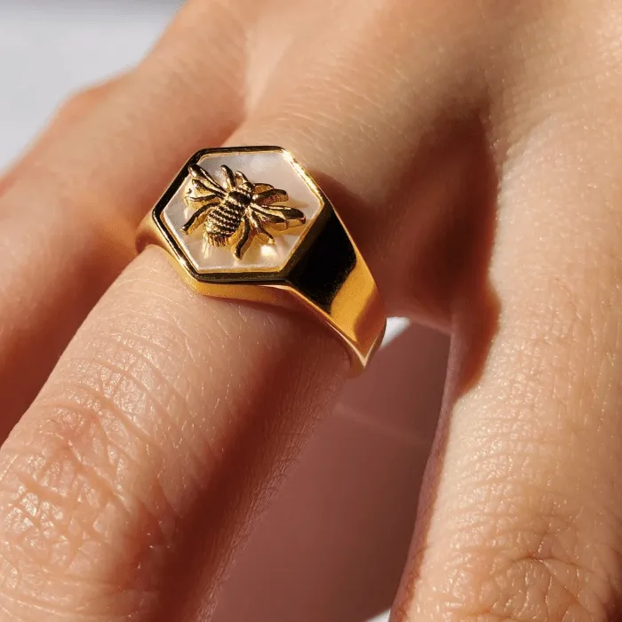 Authentic Bee of Abundance: Golden Wings for Prosperity