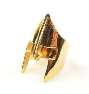 Authentic Gold Plated Viking Helmet Ring - Free Packaging