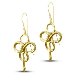 Authentic Serpents of the Northern Mist Gold-Plated Drop Earrings