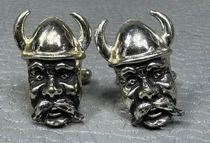 Authentic The Northern Vanguard: Vintage Gilded Viking Cuff Links