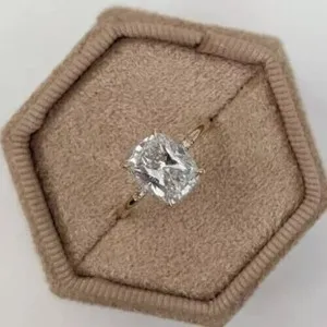 Authentic Solace in Radiance: A 3.00CTW Moissanite Heart of Gold