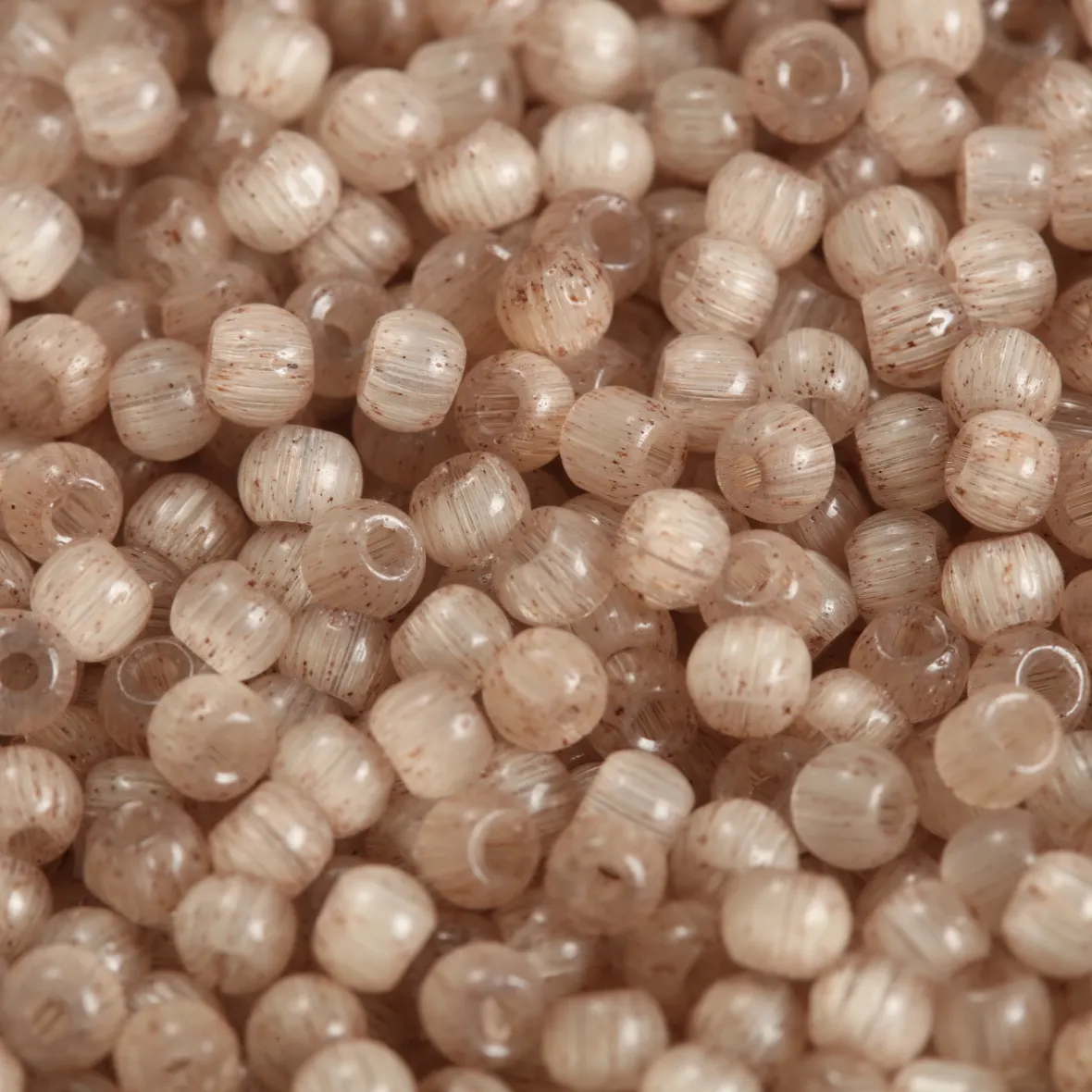 Authentic Whispering Sands Khaki Cat Eye Glass Sacred Spacer Beads