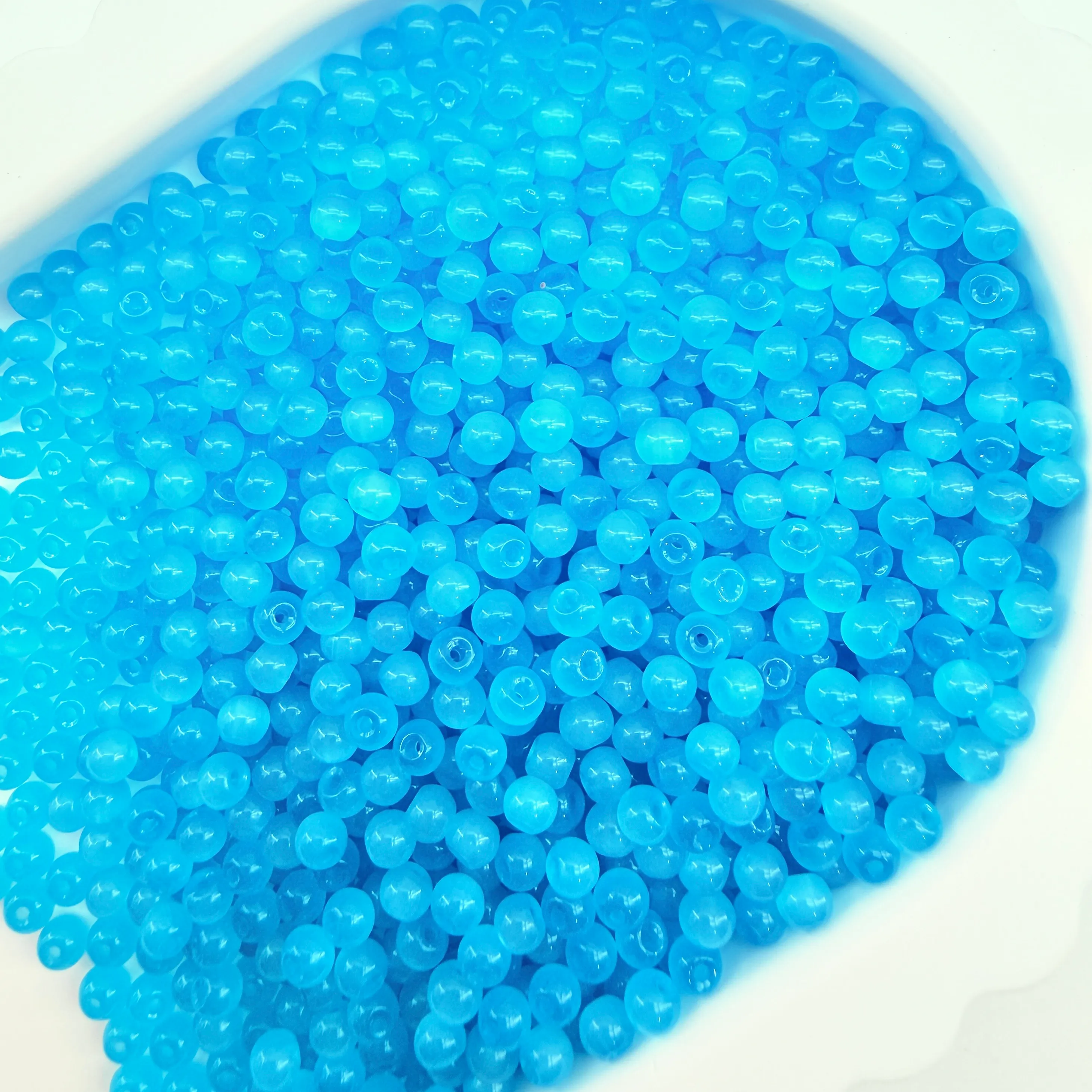 Authentic Celestial Lake Blue Glass Orbs for Sacred Adornment