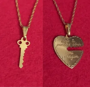 Authentic The Solo Tu Puedes Abrir Sacred Dual Amulet in Radiant 14 Karat Gold