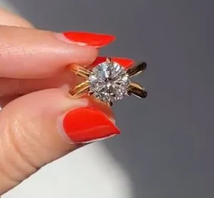 Authentic Celestial Halo Solitaire: The Split Shank Moissanite Ring of Eternal Union