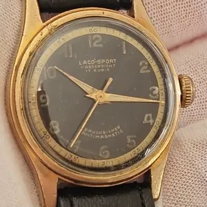 Authentic Eternal Run: Gold-Plated Laco‑Sport 17 Timekeeper